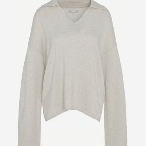 Barbour Fearne Knitted Jumper - Beige V-Neck Sweater